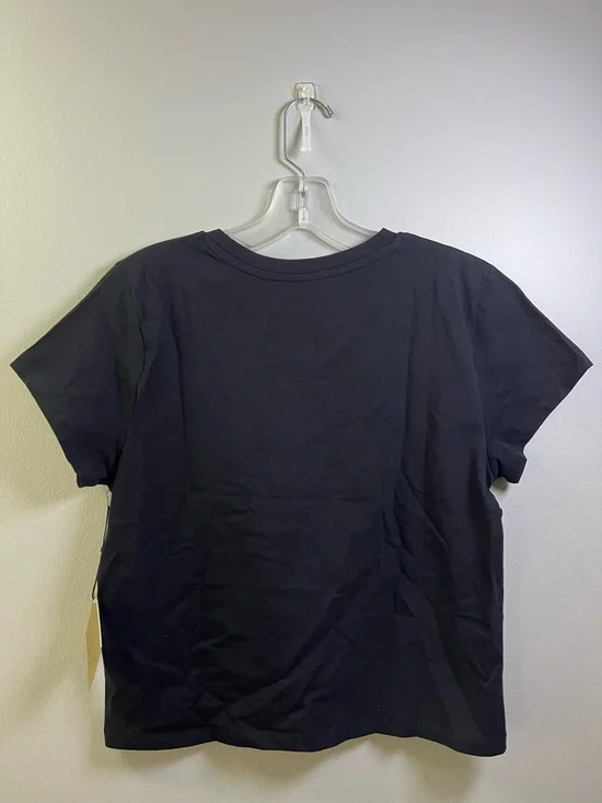 Baby Phat Black Tee with Silver Rhinestone Cat Logo - Picture 6 of 9